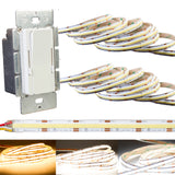 24v CCT COB Series 2700K to 6500K Adjustable warm white to Pure white LED strip light