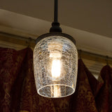 3 Pack crackle glass globe shade 5" width for light fixture upgrade replacement