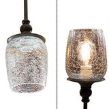 3 Pack crackle glass globe shade 5" width for light fixture upgrade replacement