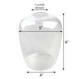 3 Pack seeded glass globe shade 5" width for light fixture upgrade replacement