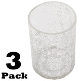 3 Pack crack finish cylinder glass shade for light fixture