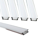 40" Cabinet Shallow Recessed Aluminum channel with cover for LED Strip light fit 6mm to 10mm (6 pk)