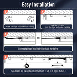 4pcs 4ft 20watt frosted integrated LED Tube with Link cable and power cable package