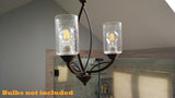 3 Pack clear seeded bubble glass shade cylinder for light fixtures