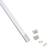 40" U Aluminum Channel with Cover & Mounting Clips for LED Strip Light - Fits 6mm to 13mm (6pk)