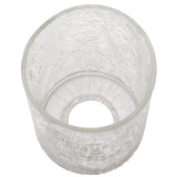 3 Pack crack finish cylinder glass shade for light fixture