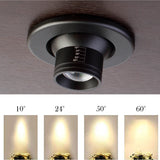 Showcase LED spotlight recessed adjustable beam angle 4000K Model FY-D