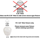 3 Pack crackle glass globe shade for light fixture