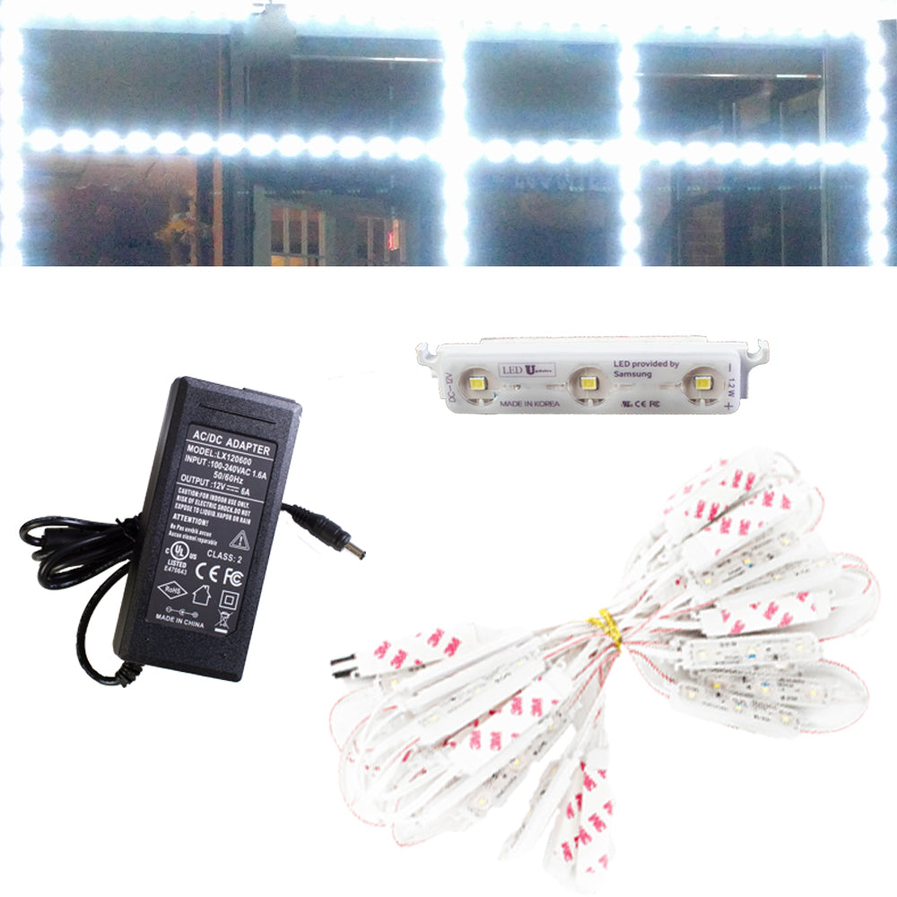 Storefront LED White track + White K2835 Super Bright LED Light (Samsung Chip )