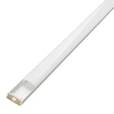 40" U Aluminum Channel with Cover & Mounting Clips for LED Strip Light - Fits 6mm to 13mm (6pk)