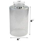 3 Pack clear bubble seeded glass shade cylinder screw fixed for ceiling fan & light fixture