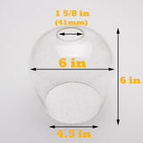 3 Pack seeded glass globe shade for light fixture