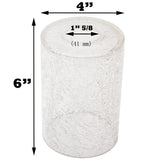3 Pack crack finish cylinder glass shade for light fixture