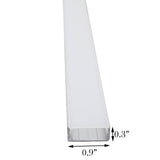 40" Extra Wide Aluminum Channel with Cover for LED Strip Light - Fits up to 20mm Strip (6pk)