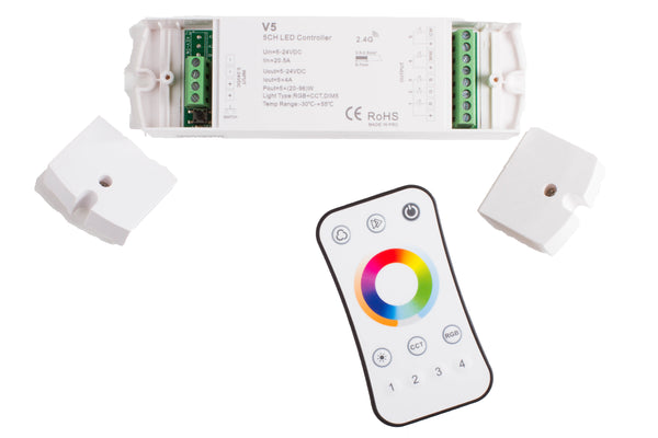 Wireless RGB +W + CCT + Single color LED Light Controller