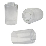 3 Pack clear bubble seeded glass shade cylinder screw fixed for ceiling fan & light fixture