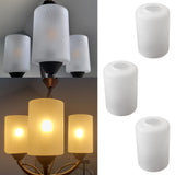 3 Pack frosted seeded cylinder glass shade for light fixture