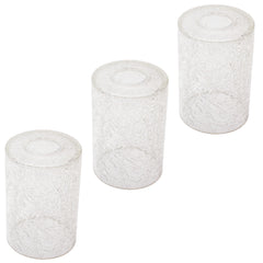 3 Pack crack finish cylinder glass shade for light fixture