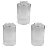 3 Pack clear bubble seeded glass shade cylinder screw fixed for ceiling fan & light fixture