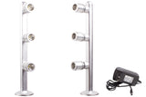 Jewelry LED Pole light model FY-53M 8 Inches silver