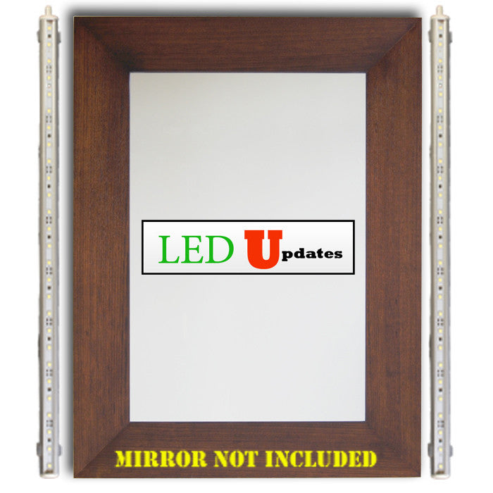 2pcs 18" Makeup mirror White LED light C3014 Series with wireless remote dimmer