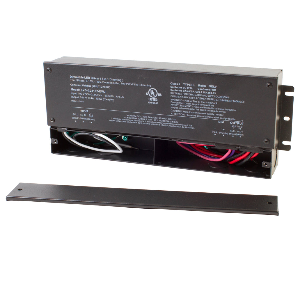 UL listed 24v 192w Class 2 (96wx2) 0-10V Triac dimmable LED Driver