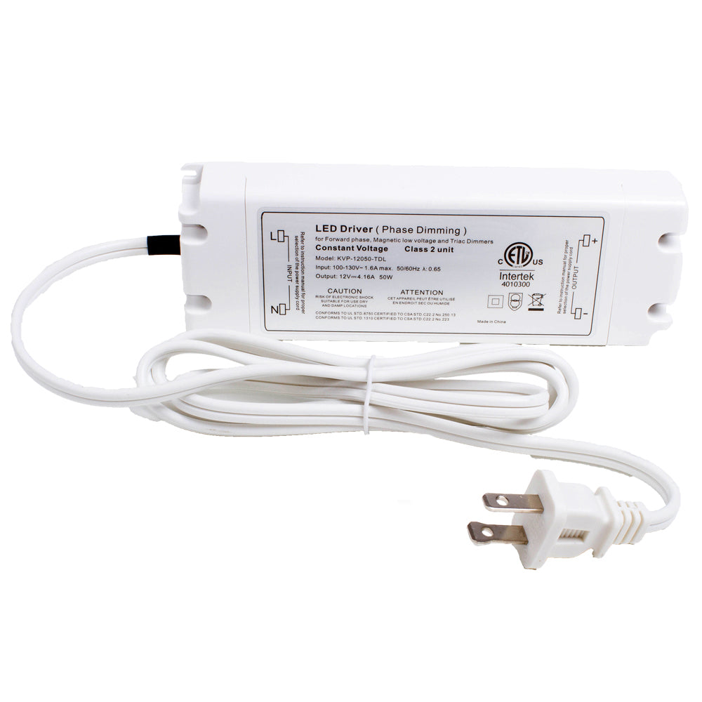 ETL Listed 24V 2.1A 50w Class 2 Triac Dimmable Power Supply Driver