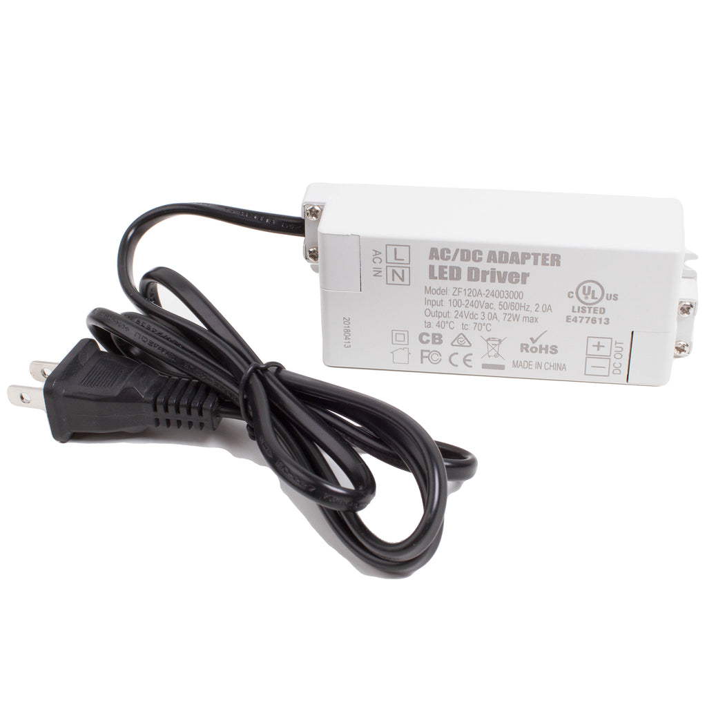 UL Listed 24V 3A 72w Terminal connection Low Profile Power Supply