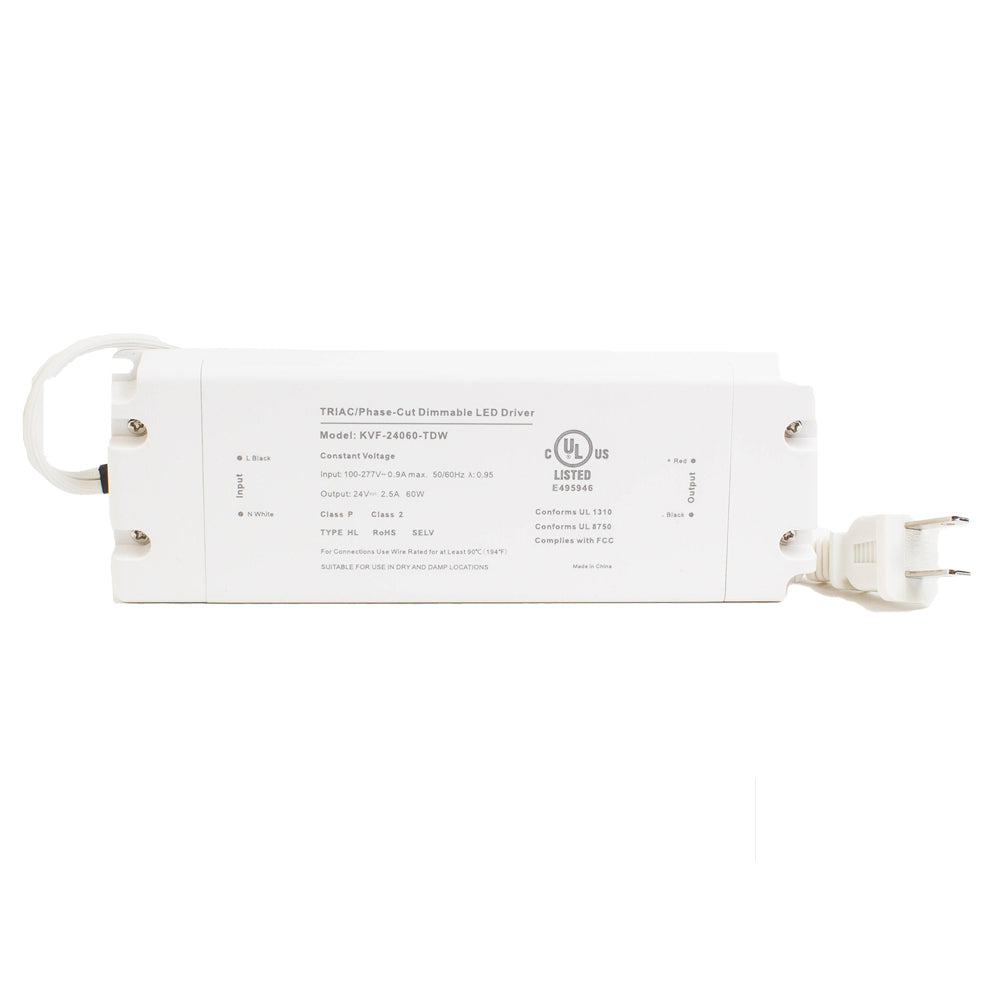 UL Listed 24V 60w Class 2 Triac Dimmable Power Supply