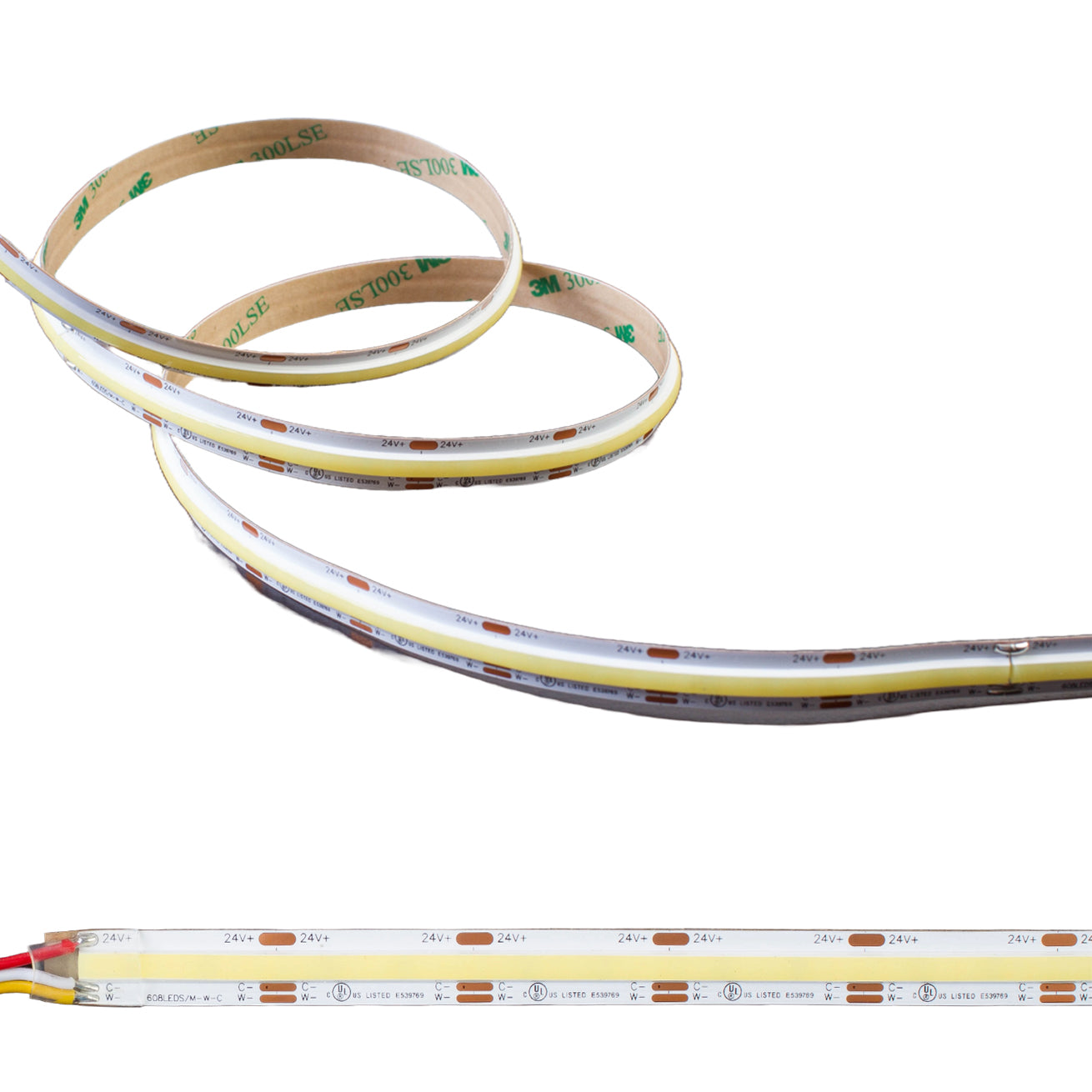 Coloe Led 24v CCT 2700K to 6500K color LED strip light + aluminum channel ...