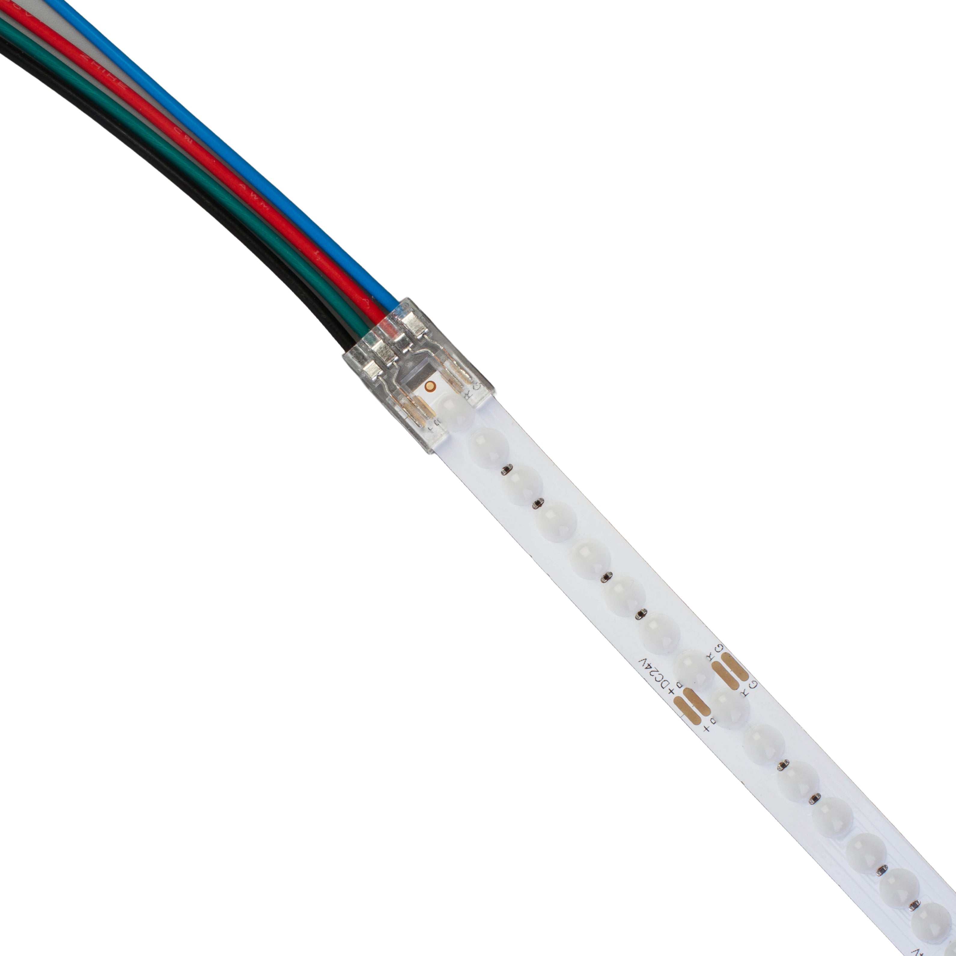 Simple LED Strip Wire Connector for COB 10mm RGB Strip