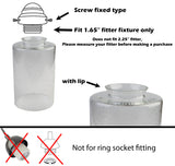 3 Pack clear bubble seeded glass shade cylinder screw fixed for ceiling fan & light fixture
