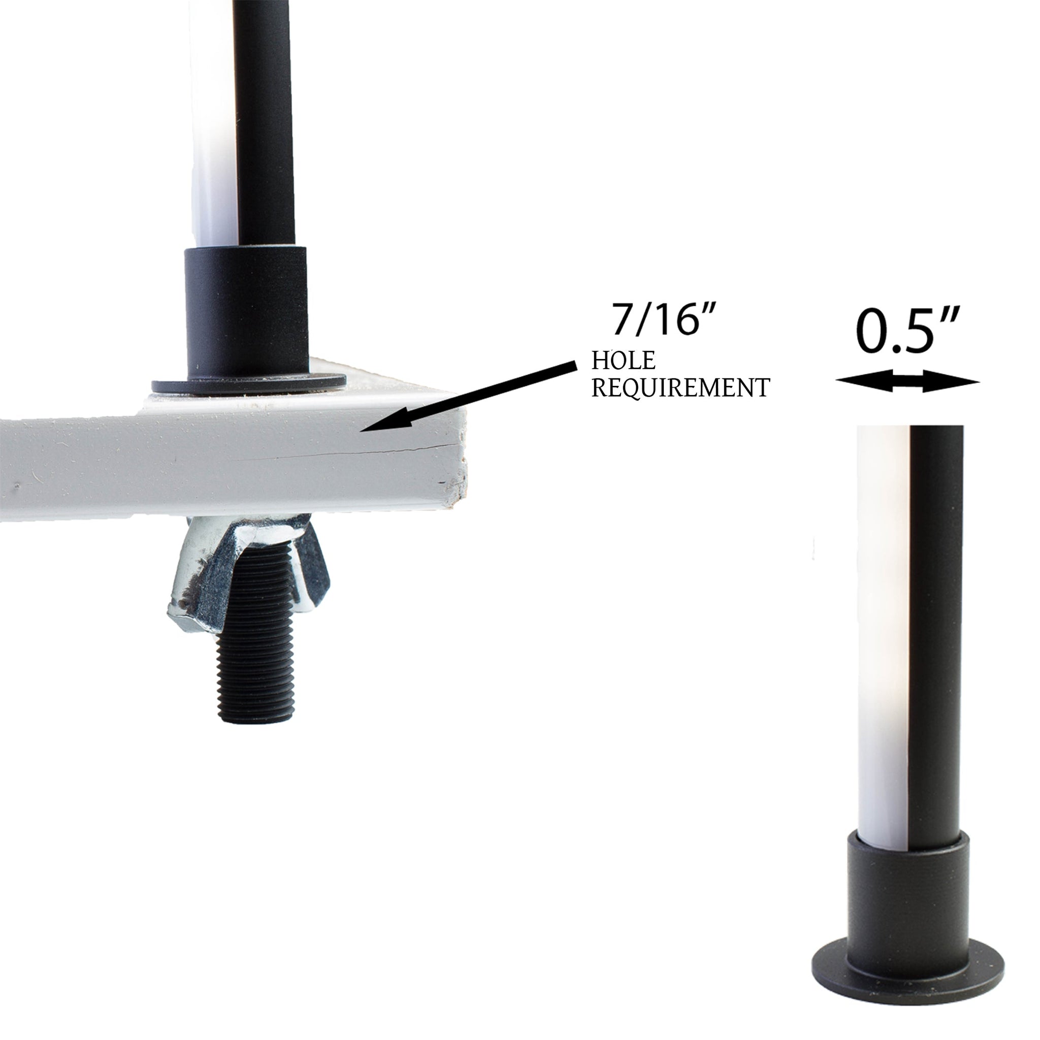 Horizontal LED 3 sided Pole light 4000K Model FY-H2T series for Showca ...