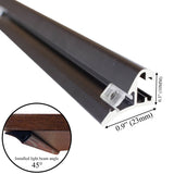 40" Low profile slim 45° angle black aluminum channel with cover and mounting clips for LED Strip light fit 5mm to 8mm (6pk) - LEDUpdates
