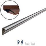 40" Low profile slim 45° angle black aluminum channel with cover and mounting clips for LED Strip light fit 5mm to 8mm (6pk) - LEDUpdates