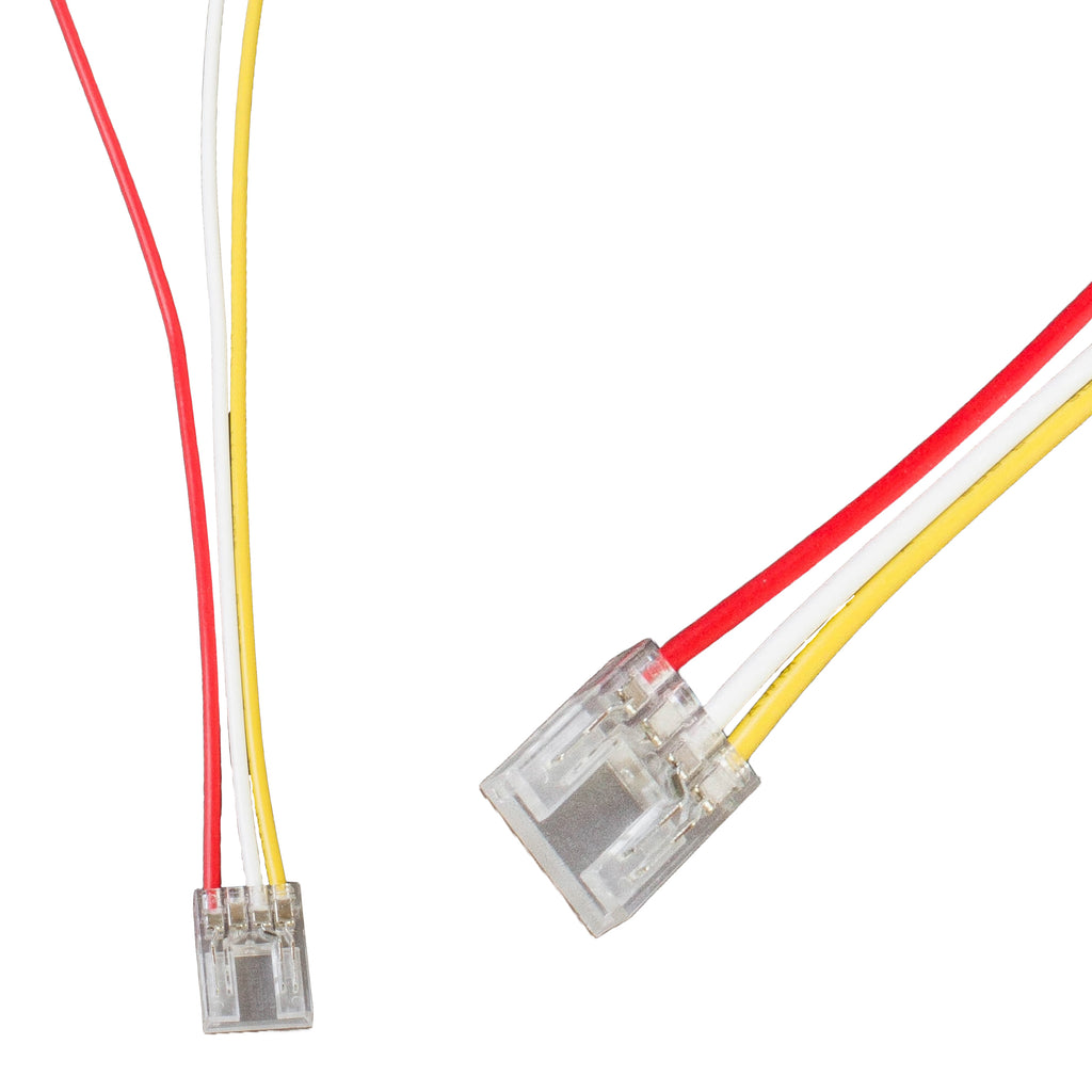 Simple LED Strip Wire Connector for CCT color 10mm COB Strip