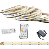 24v CCT COB Series 2700K to 6500K Adjustable warm white to Pure white LED strip light