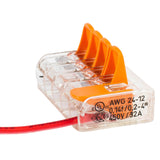 WAGO 221 series 1 wires input to 4 outputs lever connector - LEDUpdates