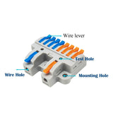 2 wires input to 4 outputs lever terminal connector - LEDUpdates
