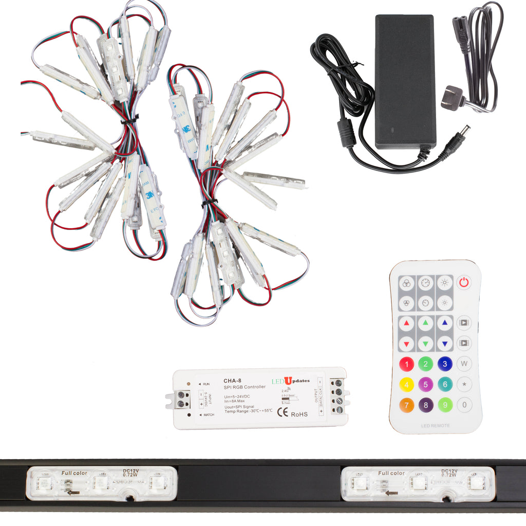 Storefront LED track with Chase Effect LED Light