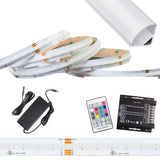 24V COB RGB + WARM WHITE 4 IN 1 MULTI COLOR CHANGE LED LIGHT + Aluminum Channel
