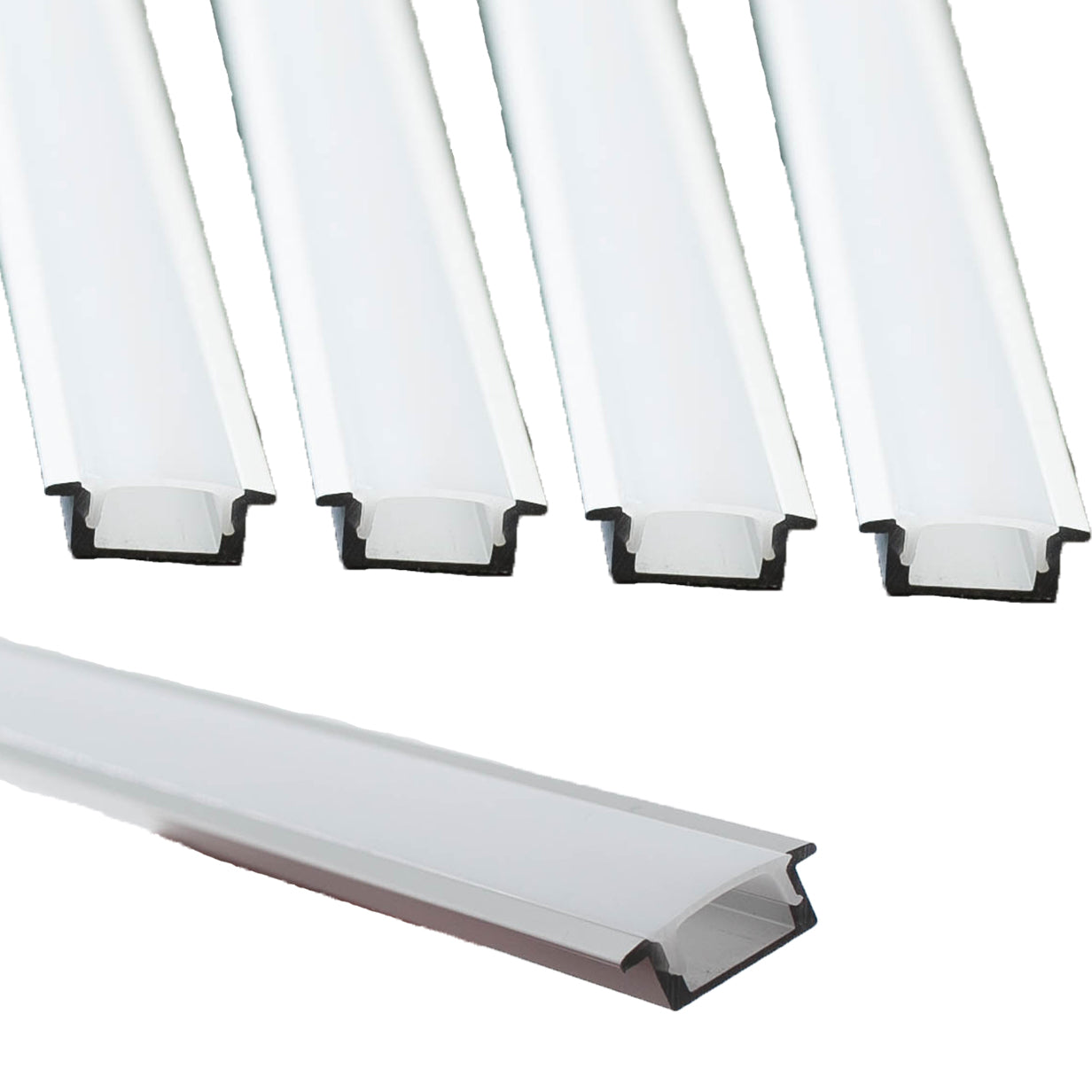 Recessed LED Aluminum Channel With Flange For 12mm LED Light Strips