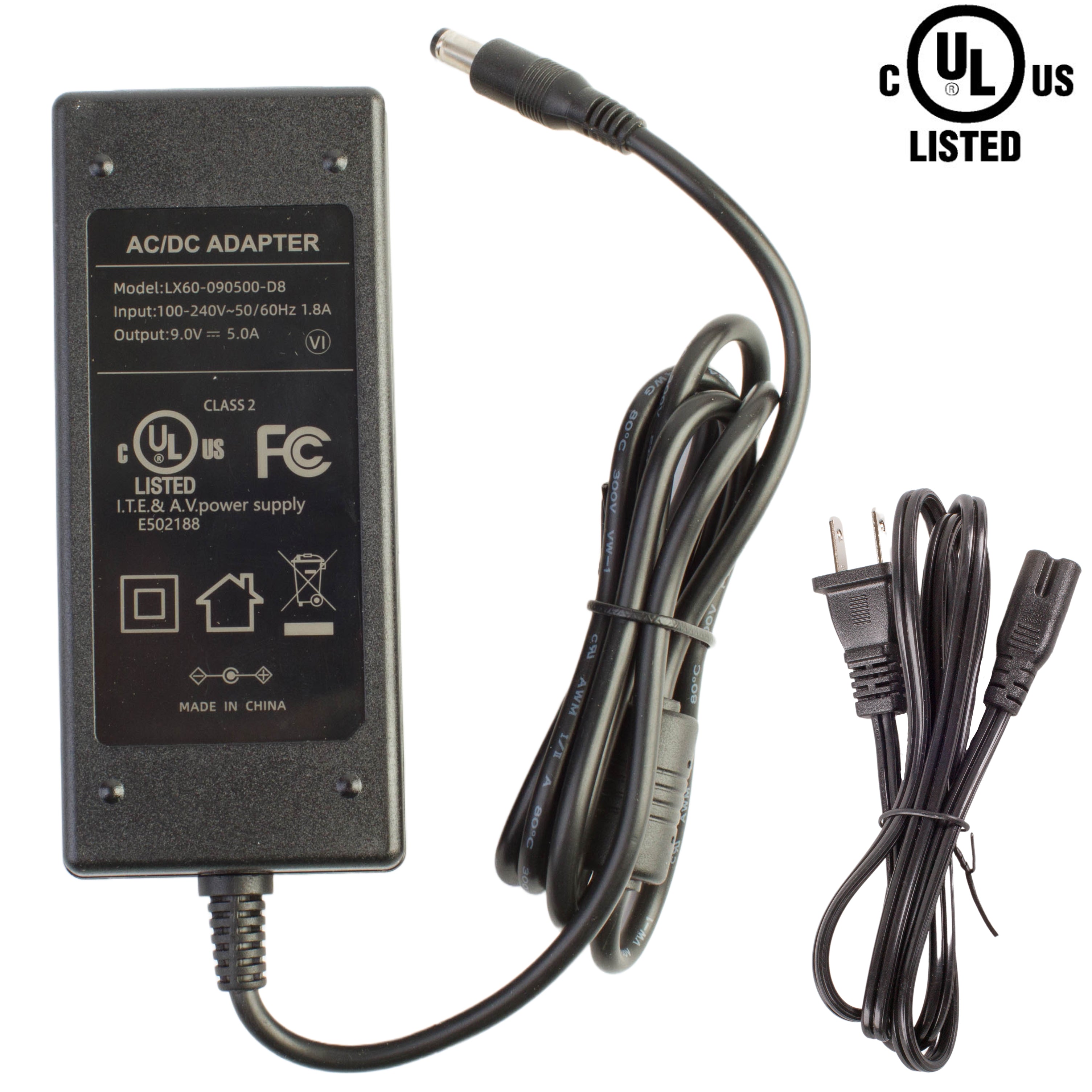 9v 5A 45w AC adapter Power supply Driver UL Listed