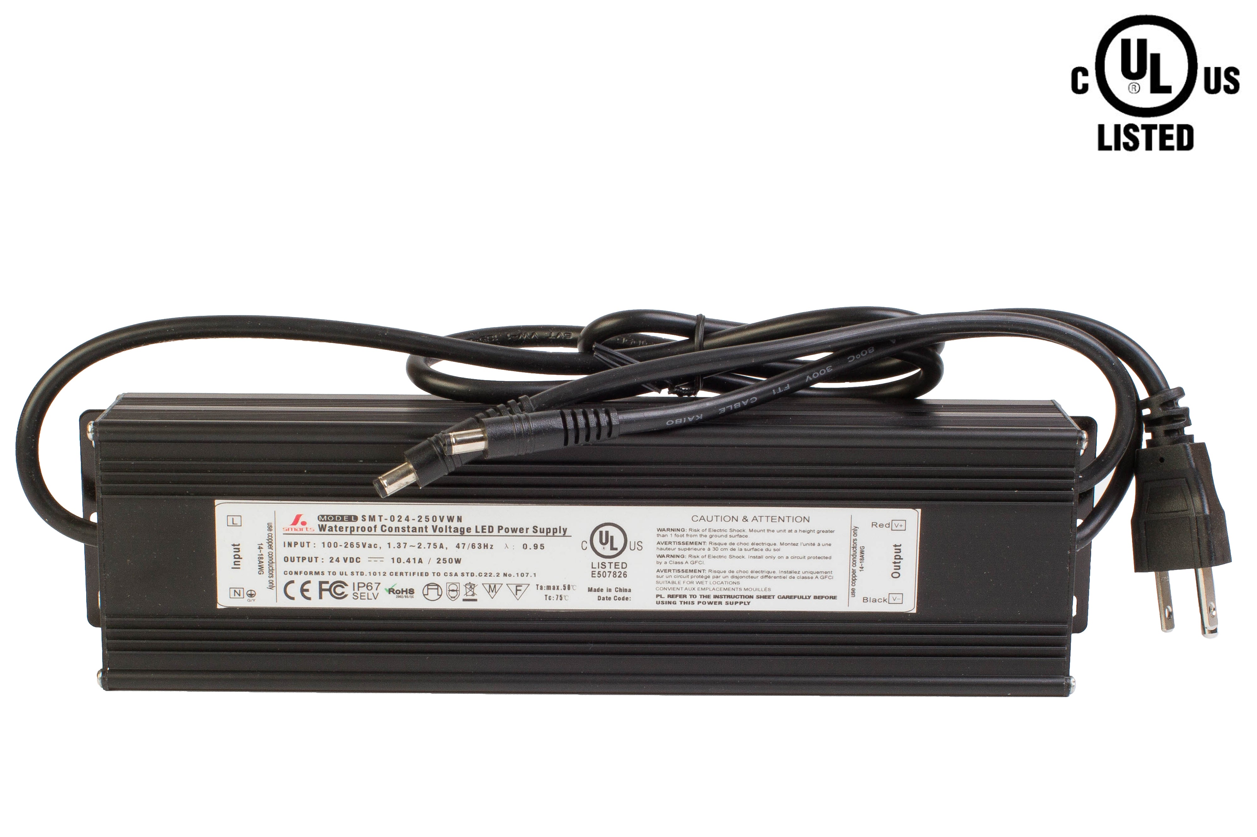 UL Listed 24v 10.41Amps 250w Constant Voltage waterproof Power Supply Driver  LEDUpdates