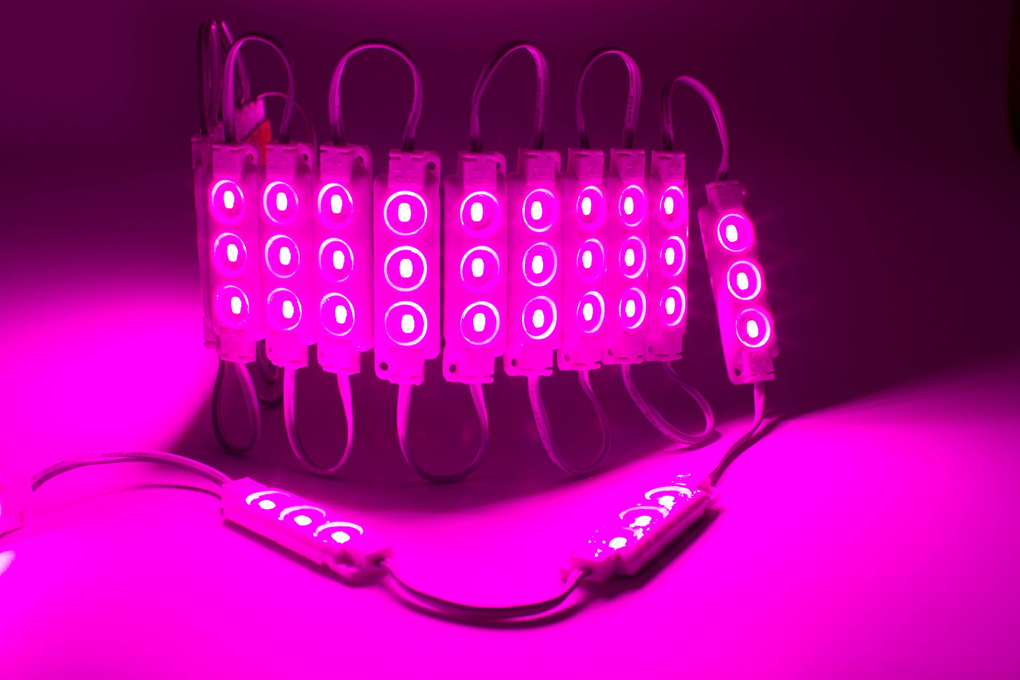 Magenta Led Module Magenta Pink S5630 Injection LED Light Modules | LEDUpdates