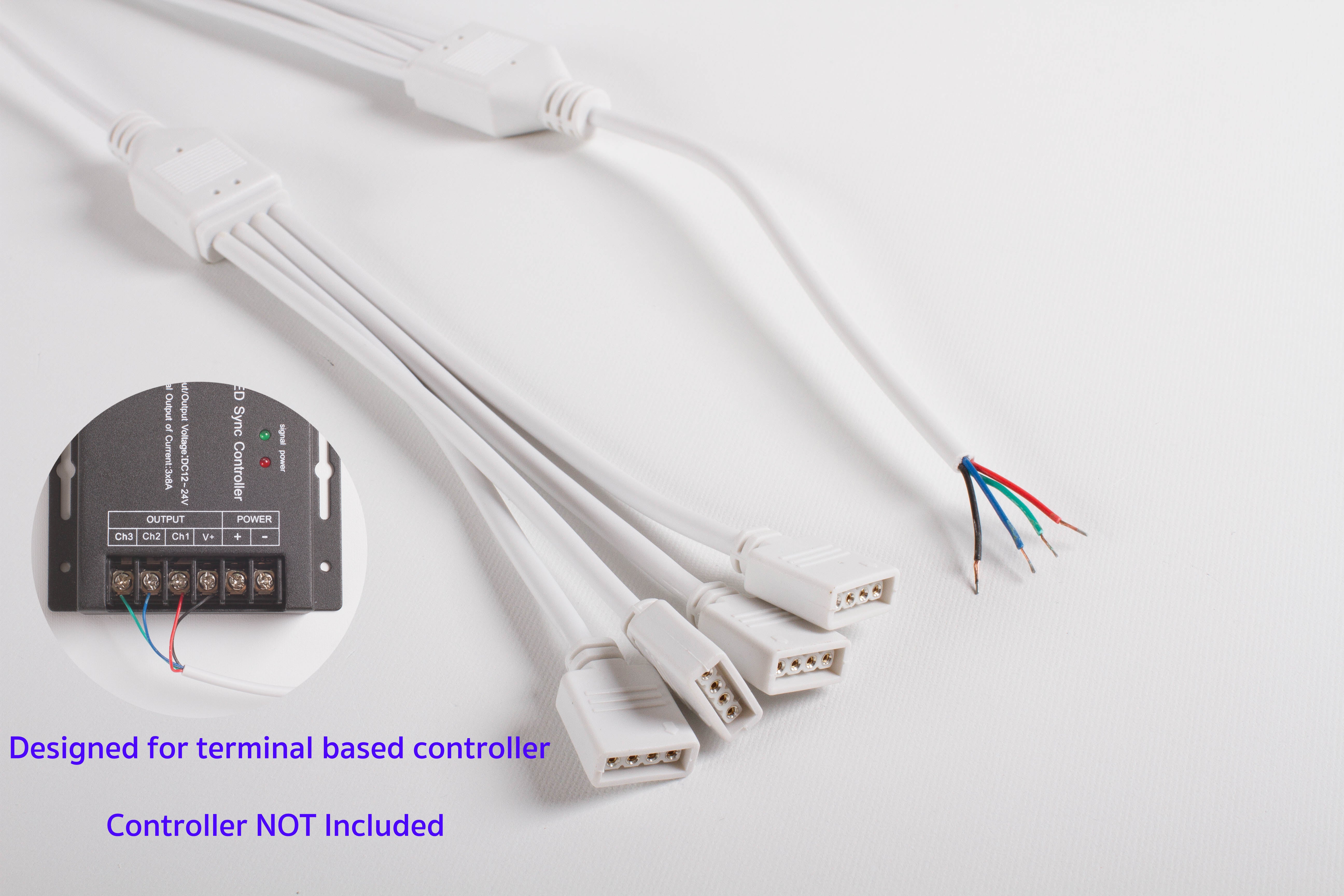 RGB Splitter Cable Terminal to 4 output | LEDUpdates