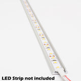 40" U Aluminum Channel with Cover & Mounting Clips for LED Strip Light - Fits 6mm to 10mm (6pk)
