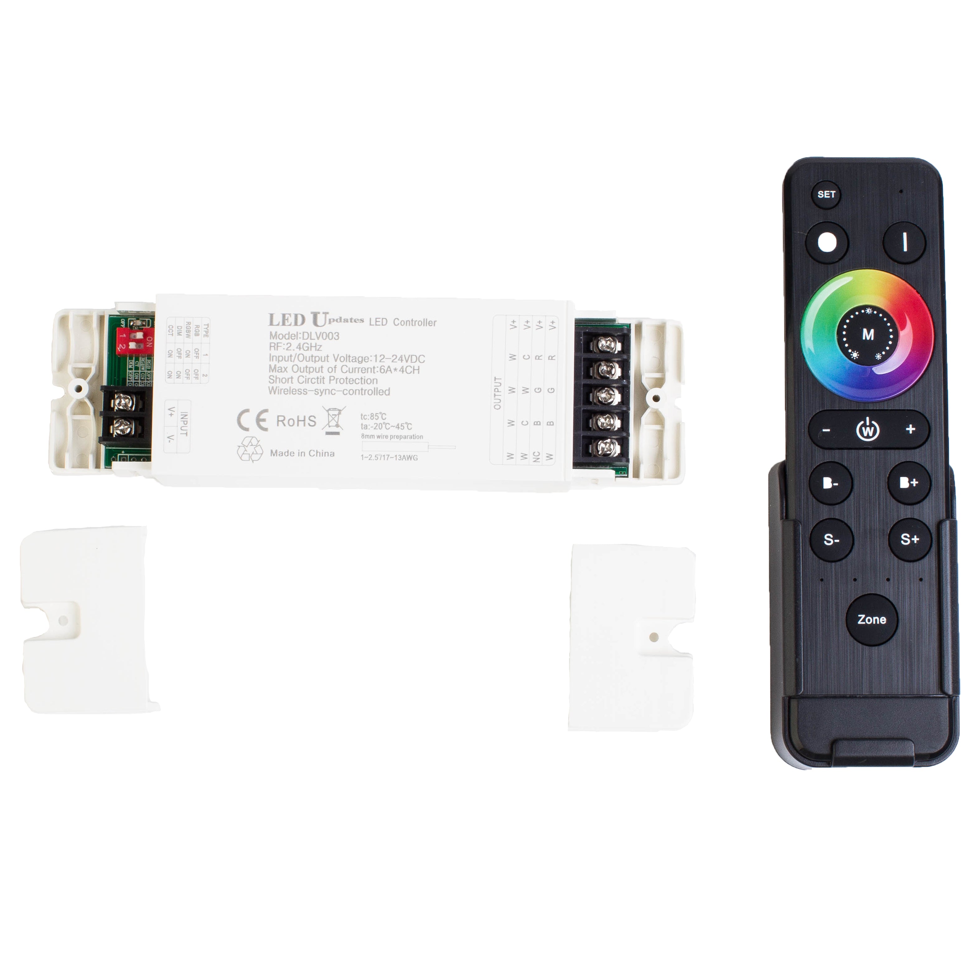Wireless Heavy Duty 4-in-1 RGB, RGBW, CCT, and Single Color LED Light Controller 24AMPS