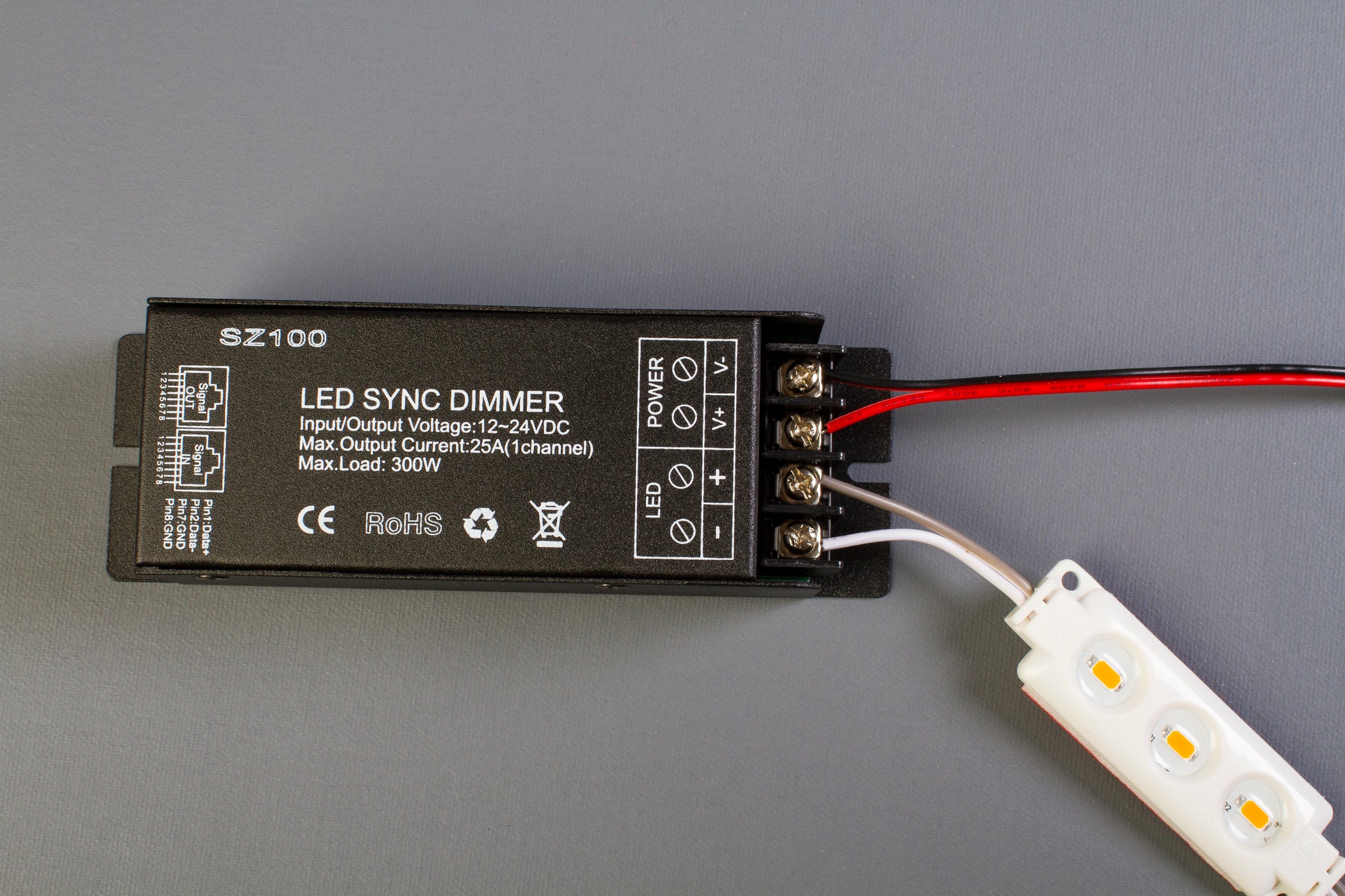 Single color Heavy Duty LED Light Controller 25 Amps 300w for power ...