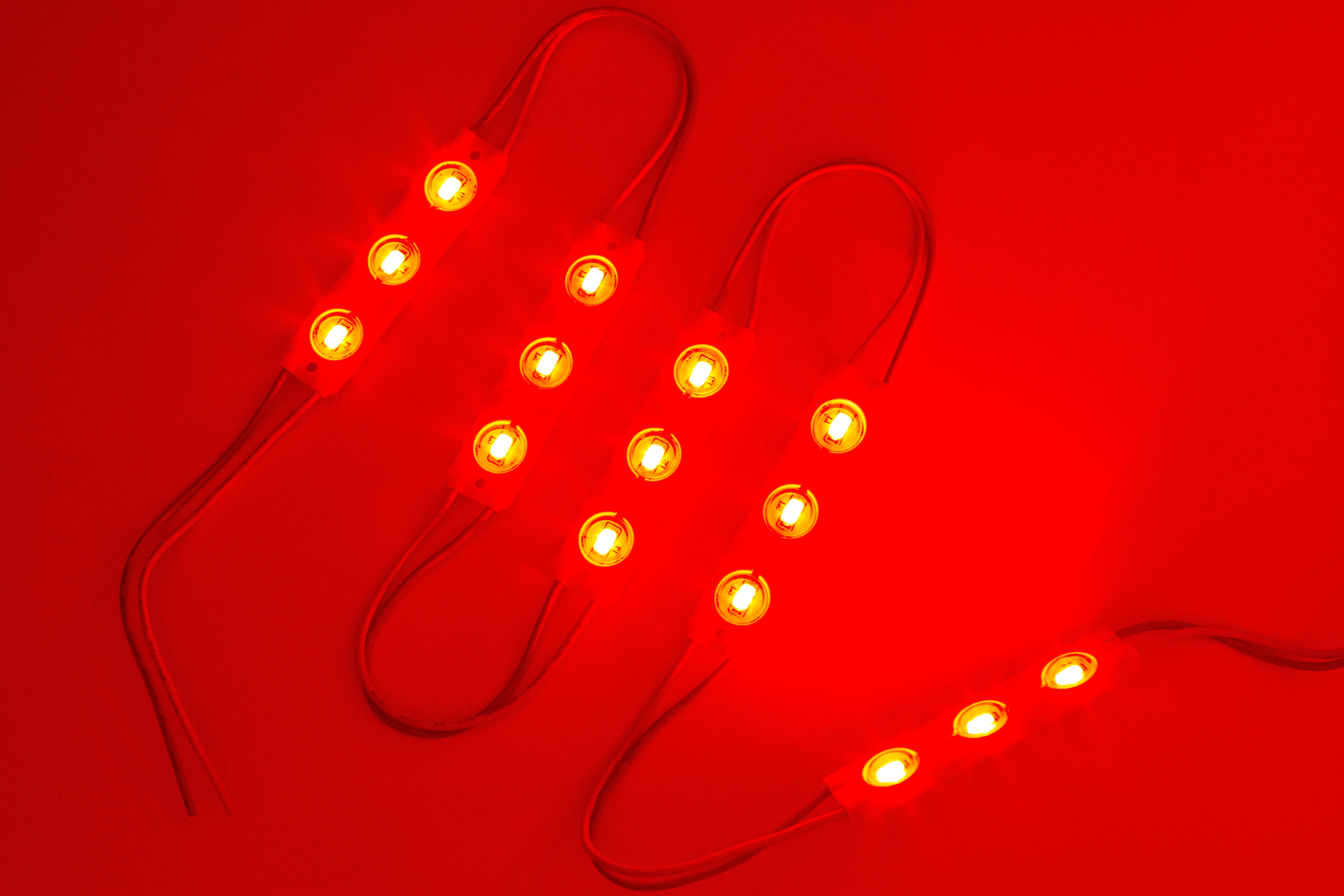 Storefront LED track with Red T5630 Super Bright LED Light
